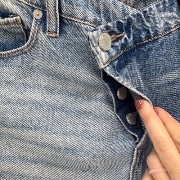 Blank NYC Baxter Ribcage Jeans Womens Blue 2 Tone Straight Leg Button Fly Sz 27 - Picture 11 of 11